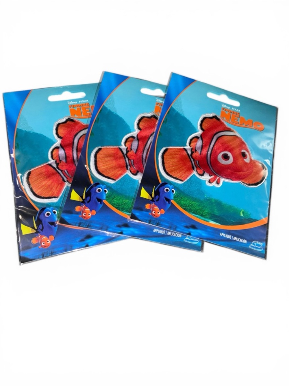 Finding Nemo Orange Fish Iron-On Patch - Pack of 3